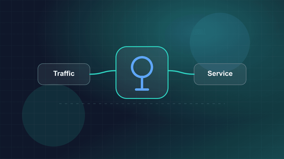 Diagram showing API traffic shaping through rate limiting and protected service capacity
