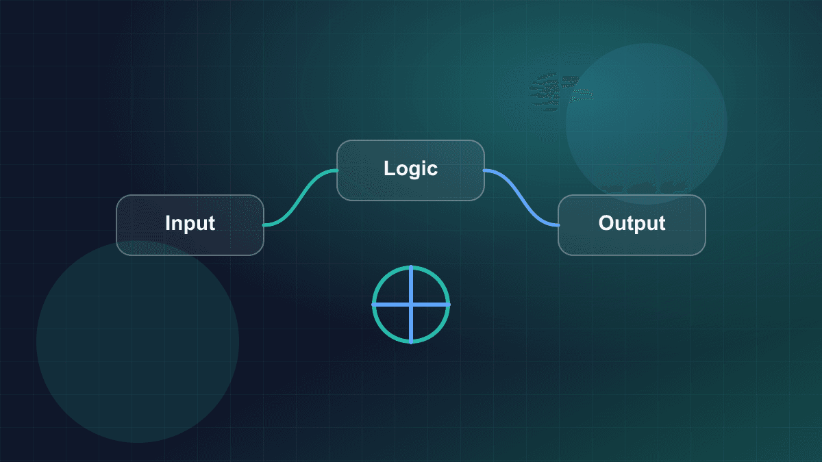 Illustration of connected application services, operational signals, and product workflows
