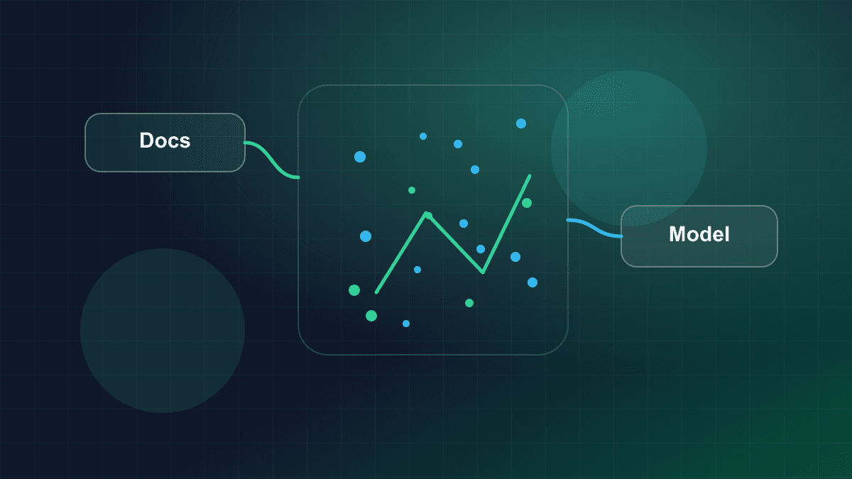 Diagram showing document retrieval, vector search, and an AI model in a RAG system